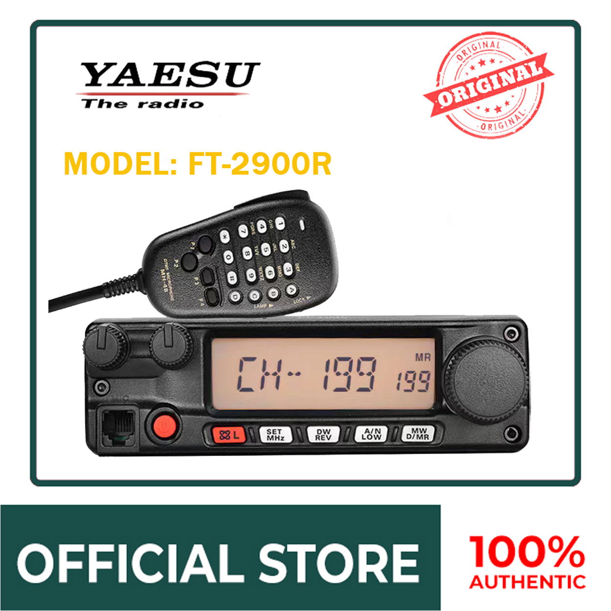 Original YAESU FT2980R Mobile 80watts Base VHF Radio with MH-48 microphone  144MHz FM Single Band Mobile Transceiver Genuine Guarantee One Year  Warranty Lazada PH