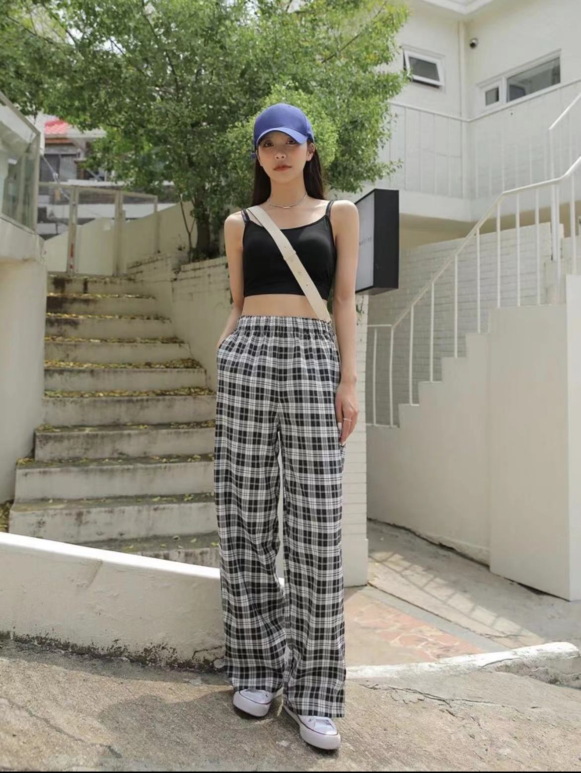 Honey PH--Plaid Wide Leg Pants | Lazada PH