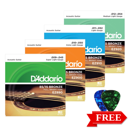 D'Addario EZ 6pcs Guitar Strings Set