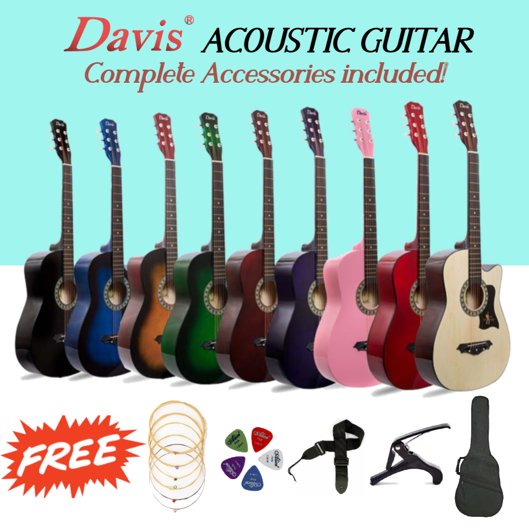 Davis Acoustic Guitar JG38C - Free Accessories