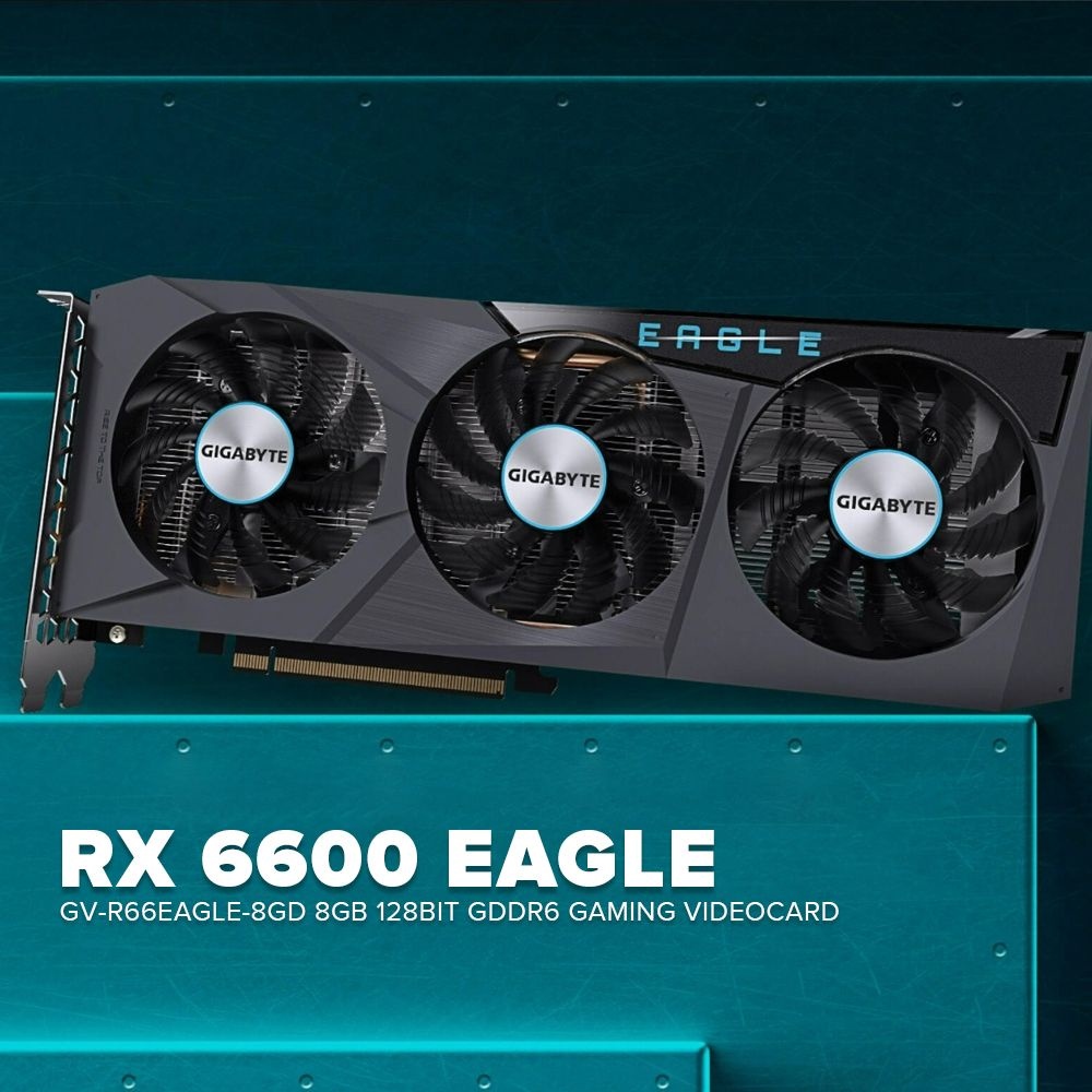 Gigabyte Rx 6600 Eagle GV-R66EAGLE-8GD 8gb 128bit GDdr6 Gaming