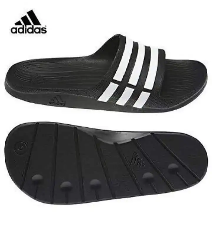 adidas slippers for men black