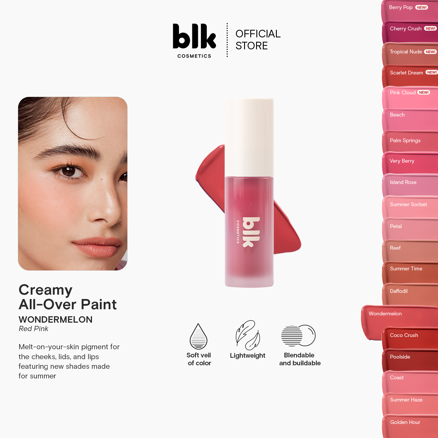 Discount on Blk Cosmetics  shoes - SKU: Blk Cosmetics Fresh Creamy All Over Paint Wondermelon