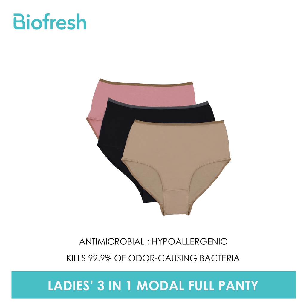 ☸Biofresh Ladies' Antimicrobial Modal Full Panty 3 pieces in a pack  ULPRG1101✵