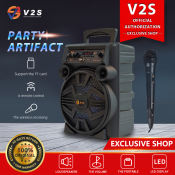 V2S Karaoke Bluetooth Speaker with Wired Microphone