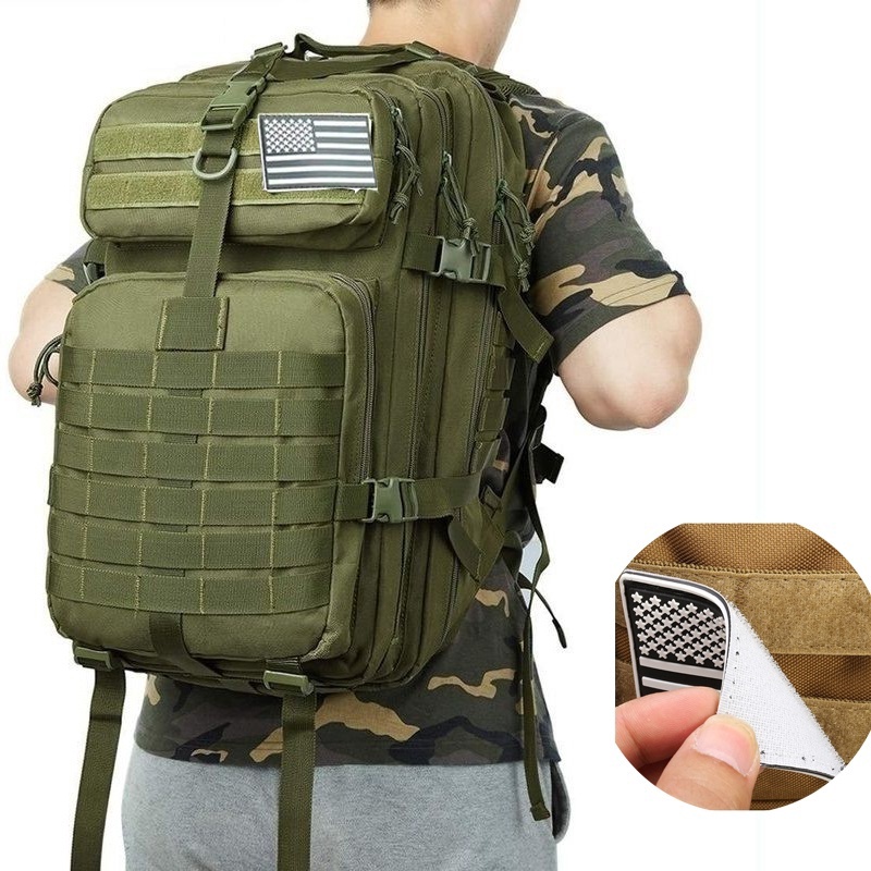 50L Strong Military Tactical Army Backpack Rucksack Camping Hiking Trekking  Bag