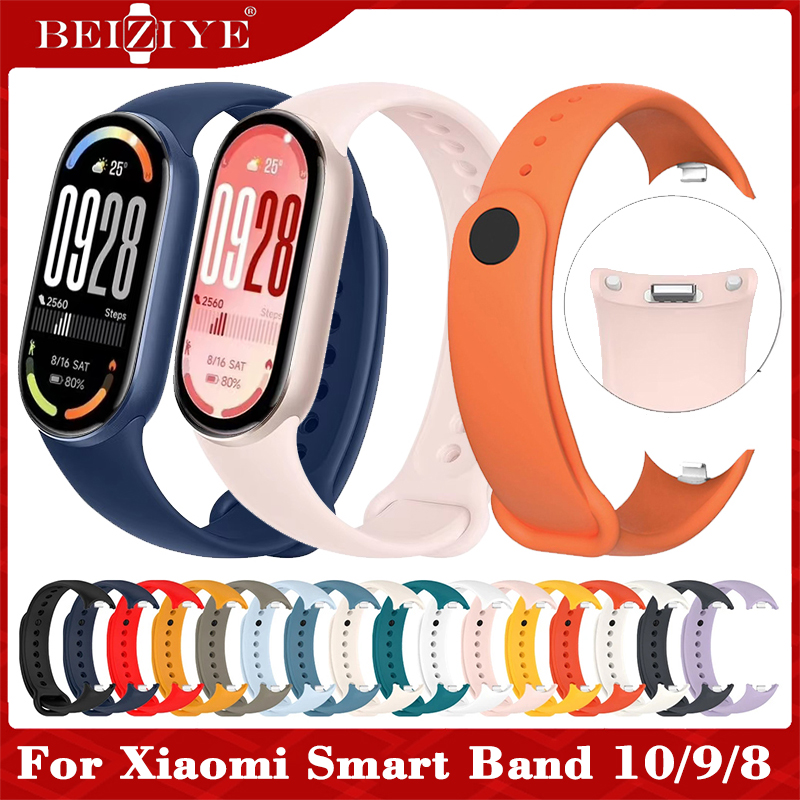  Dây Đeo For Xiaomi Smart Band 10 Dây Đeo Silicone Vòng Tay Thay Thế For Xiaomi Mi Band 9 Mi Band 8 Đồng Hồ Nghệ Thuật dây Đeo TPU 