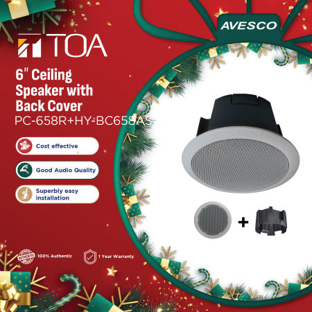 TOA PC-658R 6" Ceiling Speaker with Back Cover  Set