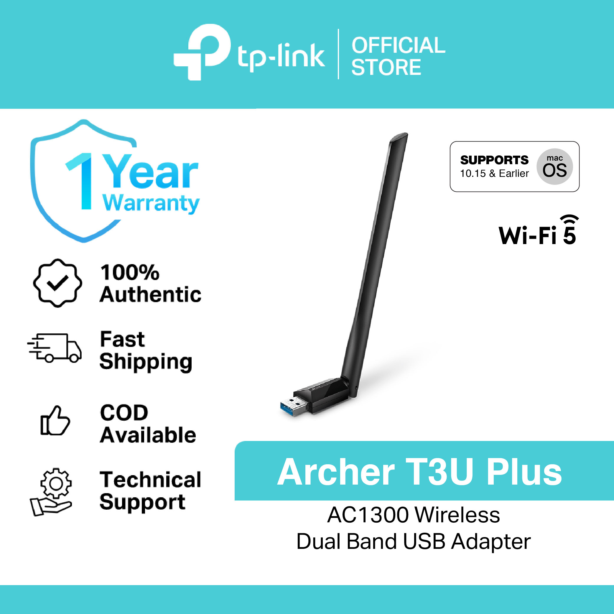 TP-Link Archer T3U Plus AC1300 Wi-Fi Adapter