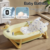 Lucky House Foldable Baby Bathtub with Non-Slip Net, 0-6 Years