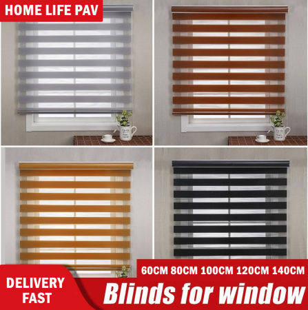 Double-layer roller blinds for sale, blackout curtains - 