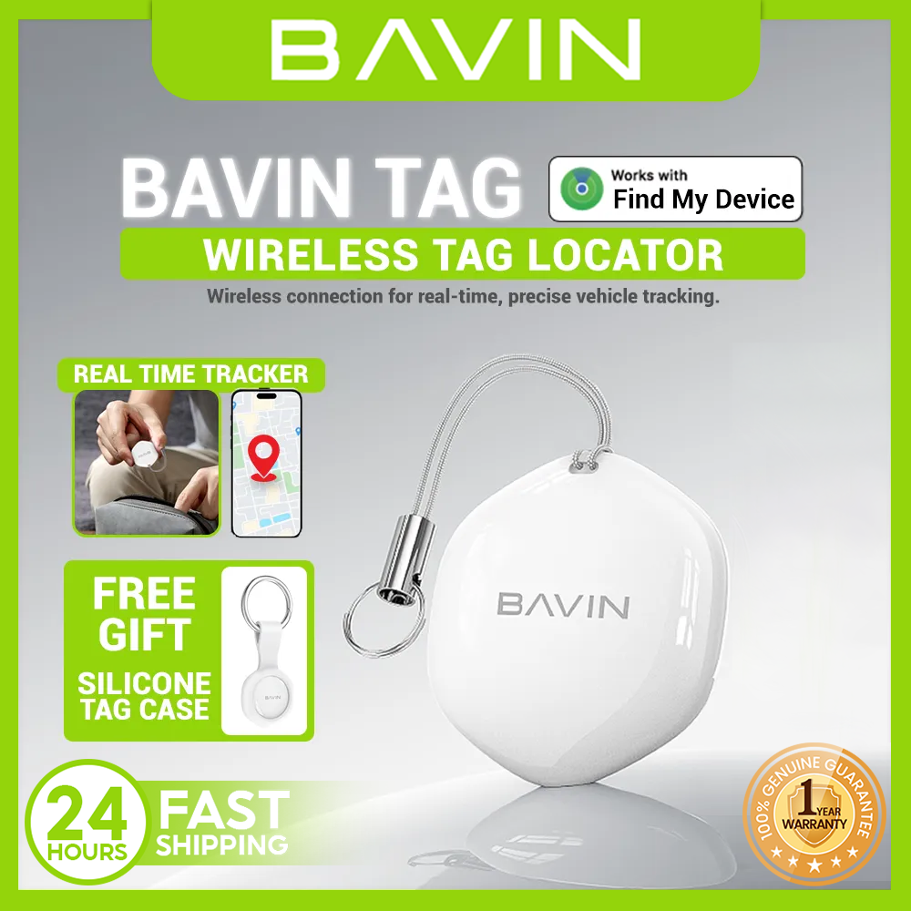 Product photo of BAVIN TAG01 Bluetooth tracker tag for iPhone from its Lazada listing