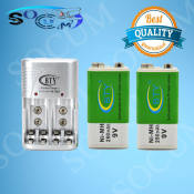 BTY Rechargeable Battery Charger + 2 Free 9v Batteries