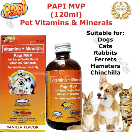 Papi MVP Pet Vitamins with Vit D3 - 120ml