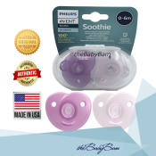 Avent Soothie Heart Pacifier Set, Light Pink & Violet