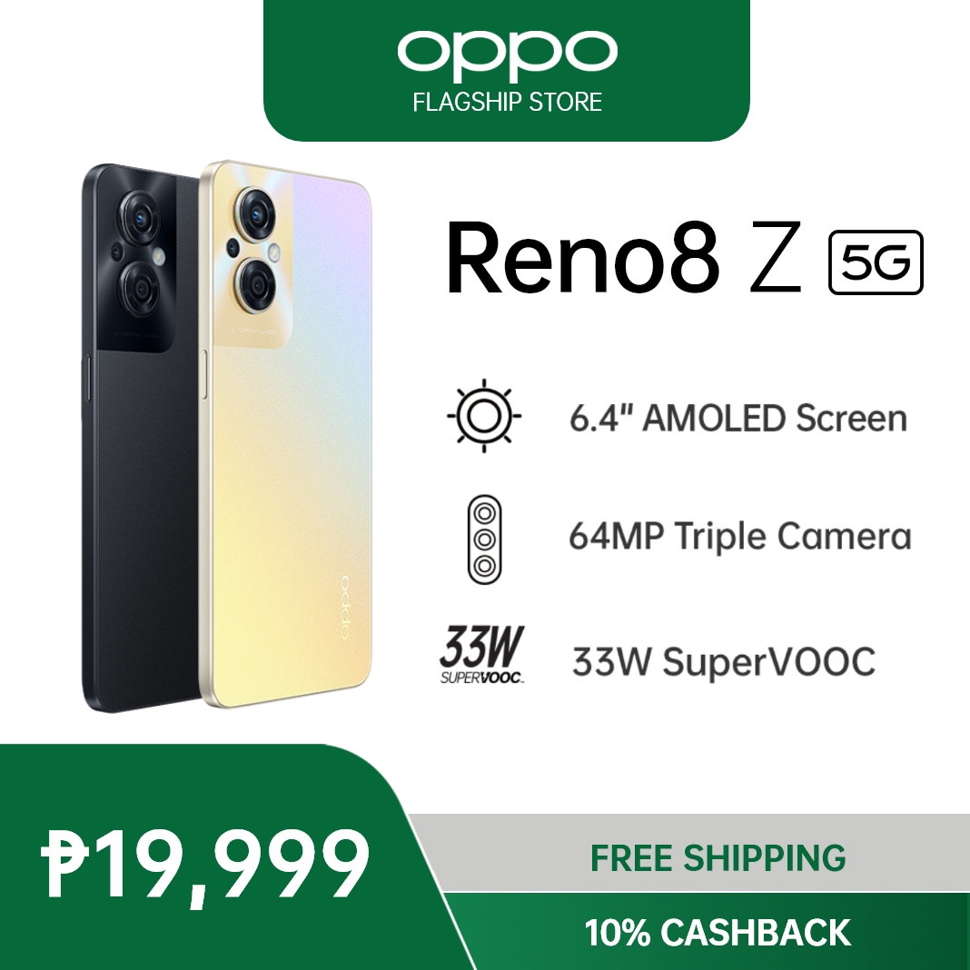 OPPO Reno8 Z 5G | 6.4" AMOLED Screen | 64MP Triple Camera | 33W SuperVOOC Smartphone