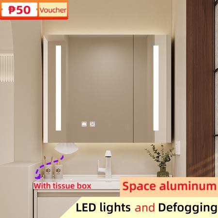 LED Light Vanity Mirror Cabinet for Bedroom and Bathroom Storage