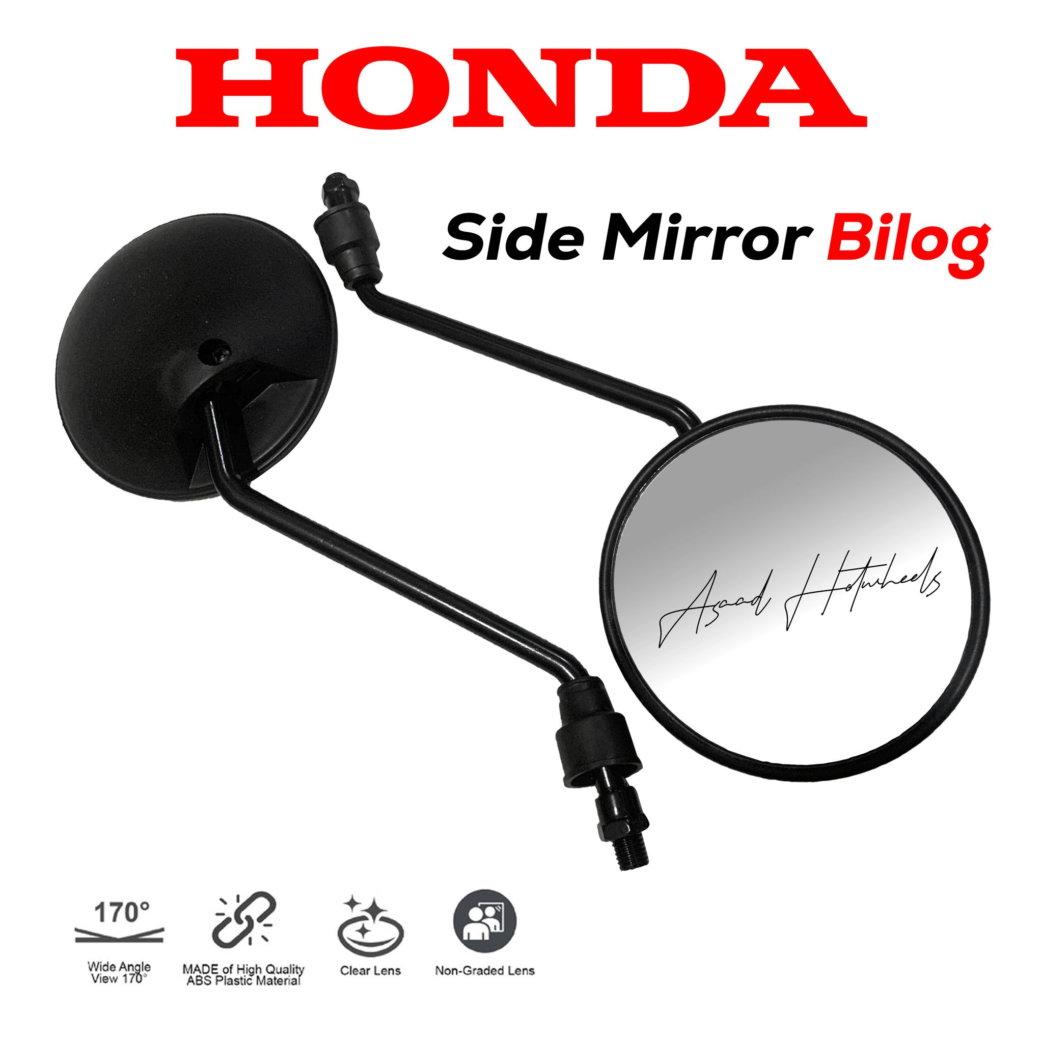 Honda XR150L1pair Universal Round Side Mirror Long For Motorcycle (073)