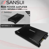 SANSUI 4CH POWER AMPLIFIER 150W MAX POWER  "BATUR60.4"