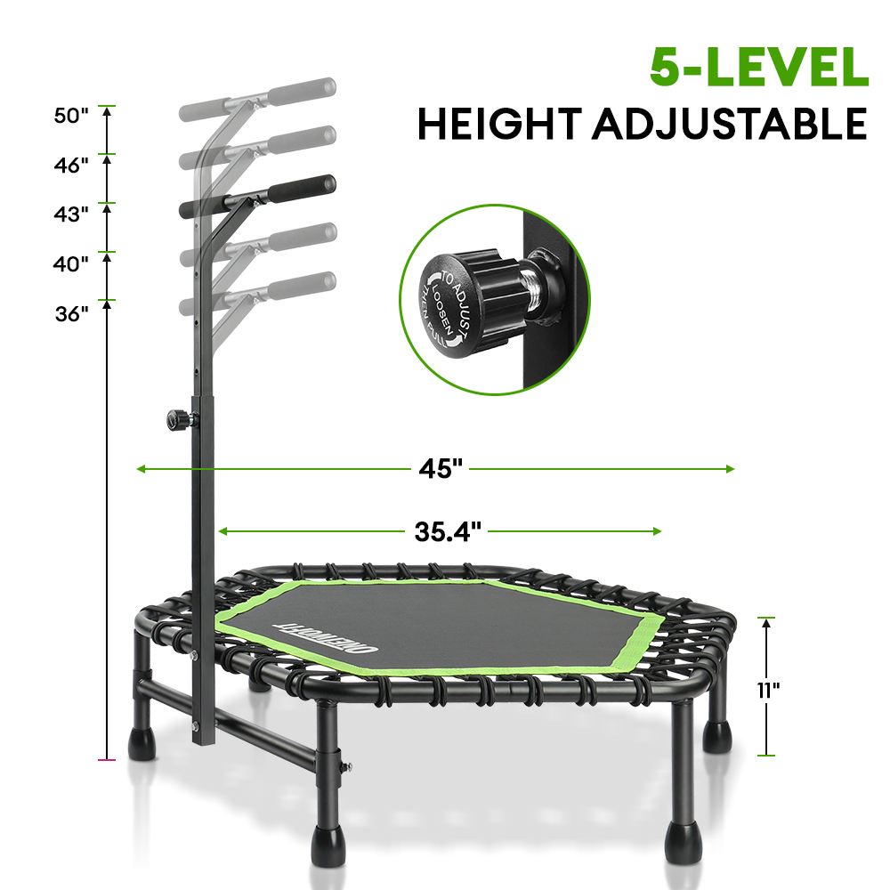 Adjustable Handle Bar Silent Trampoline Trampoline Handle