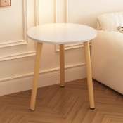 Nordic Solid Wood Round Coffee Table for Living Room