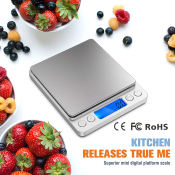 Landcorssers Digital Kitchen Scale, High-Precision 3kg/0.1g Electronic