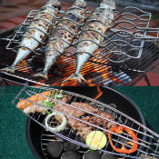 Stainless BBQ Fish Griller with Handle - High Quality 