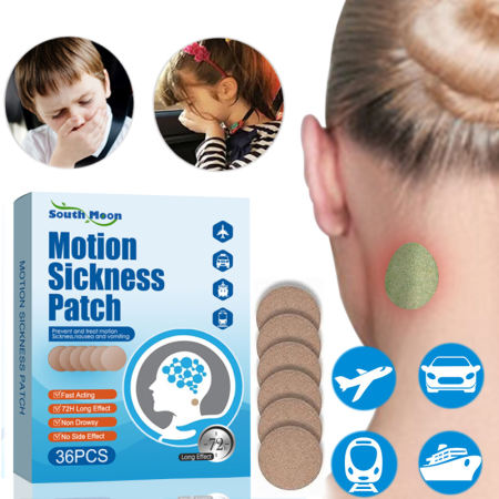 36 Pcs Quick-acting Motion Sickness Patch Behind the Ear Chinese Herbal Medicine Travel to Relieve Dizziness and Vomiting Motion Sickness Patch Nausea Treatment