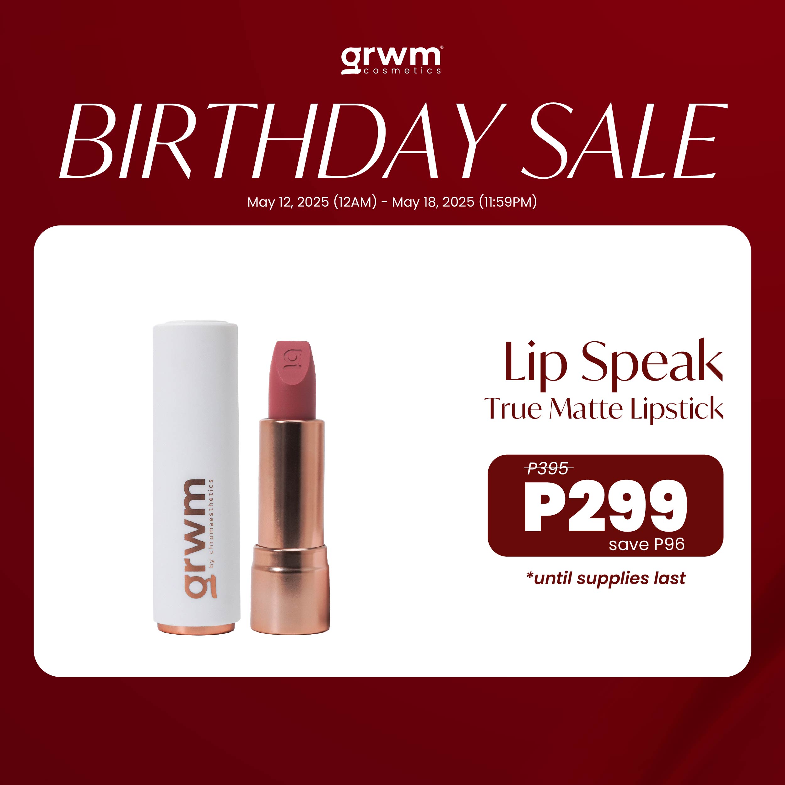 Discount on GRWM Cosmetics  shoes - SKU: GRWM Cosmetics Lip Speak - True Matte Lipstick