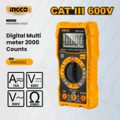 Ingco 600V Digital Multimeter DM2002 CAT.III Tester