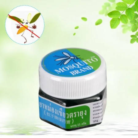 Thai Green Herbal Balm Mosquito Relief of Itchiness From Insect Bite 13g Original Made in Thailand Cool Mint Cream Itching Herbal Cream Anti-dizziness Itch Ointment Mosquito Bites Refresh Cooling Cream Antiparticle Stick SoothingAnti-itchingOintment JIT2