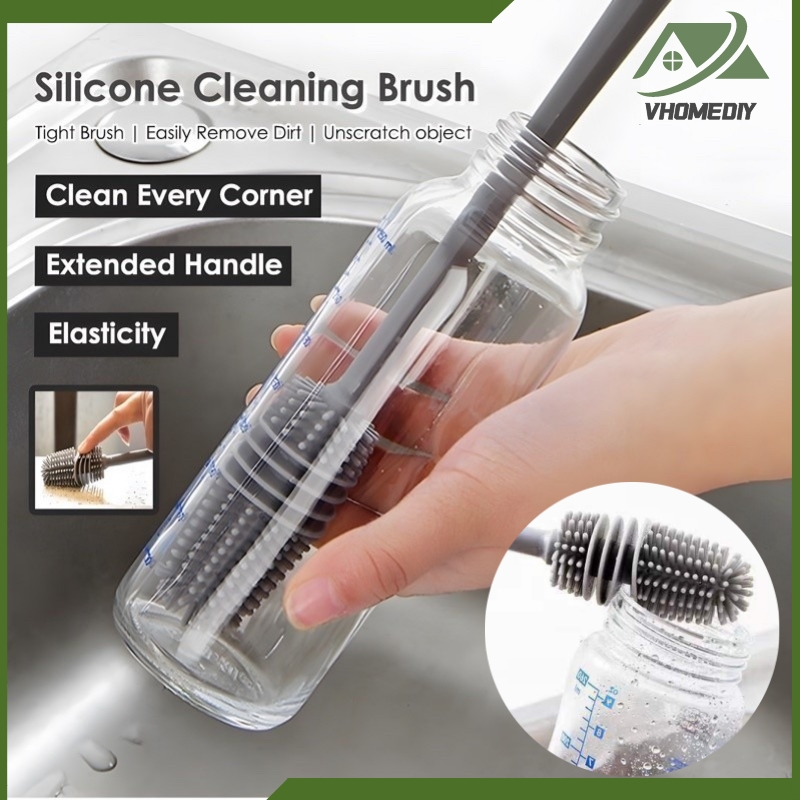 Bottle Cap Detail Brush Cleaner Bendable Cleaning Brush Cup Cover Lid  Cleaner