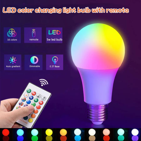 Dimmable RGB LED Christmas Light Bulb with Remote Control