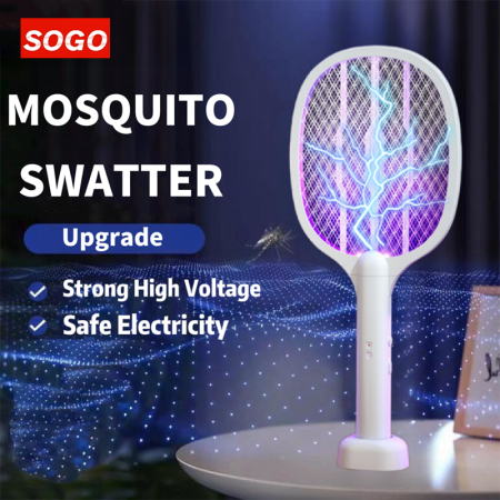 SOGO Electric Mosquito Swatter with Repellent Lamp & Mesh