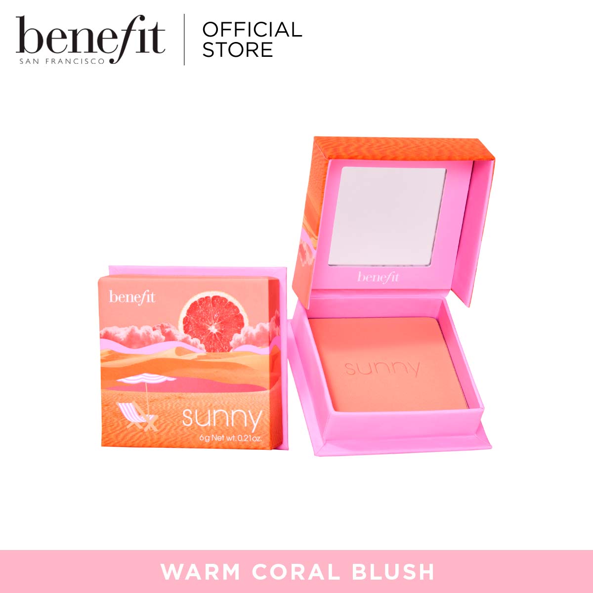 Discount on Benefit  shoes - SKU: Benefit Sunny Warm Coral Blush