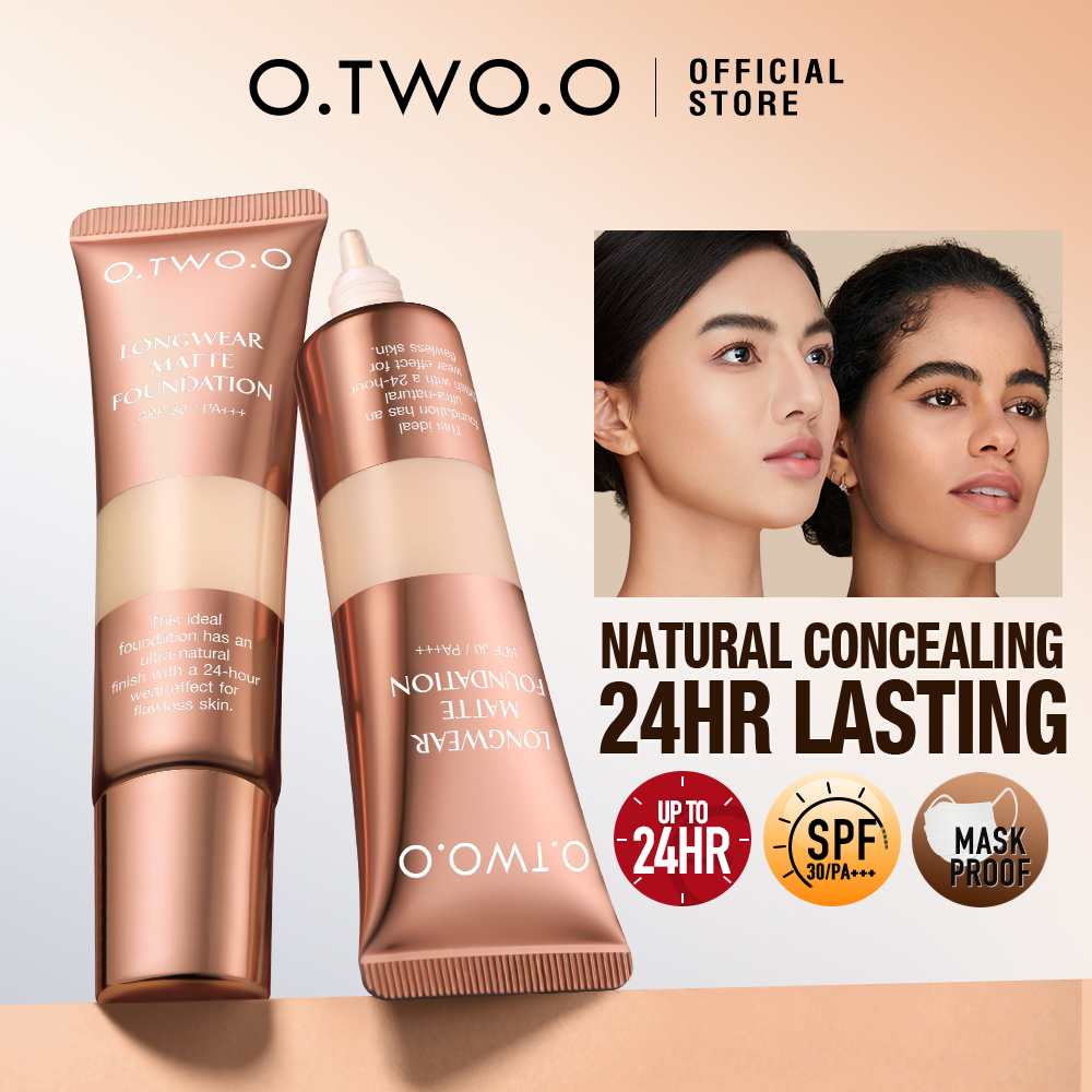 Discount on O.TWO.O  shoes - SKU: O.TWO.O  Liquid Foundation Makeup Oil Control Waterproof Long Lasting Lightweight Full Coverage 24HR