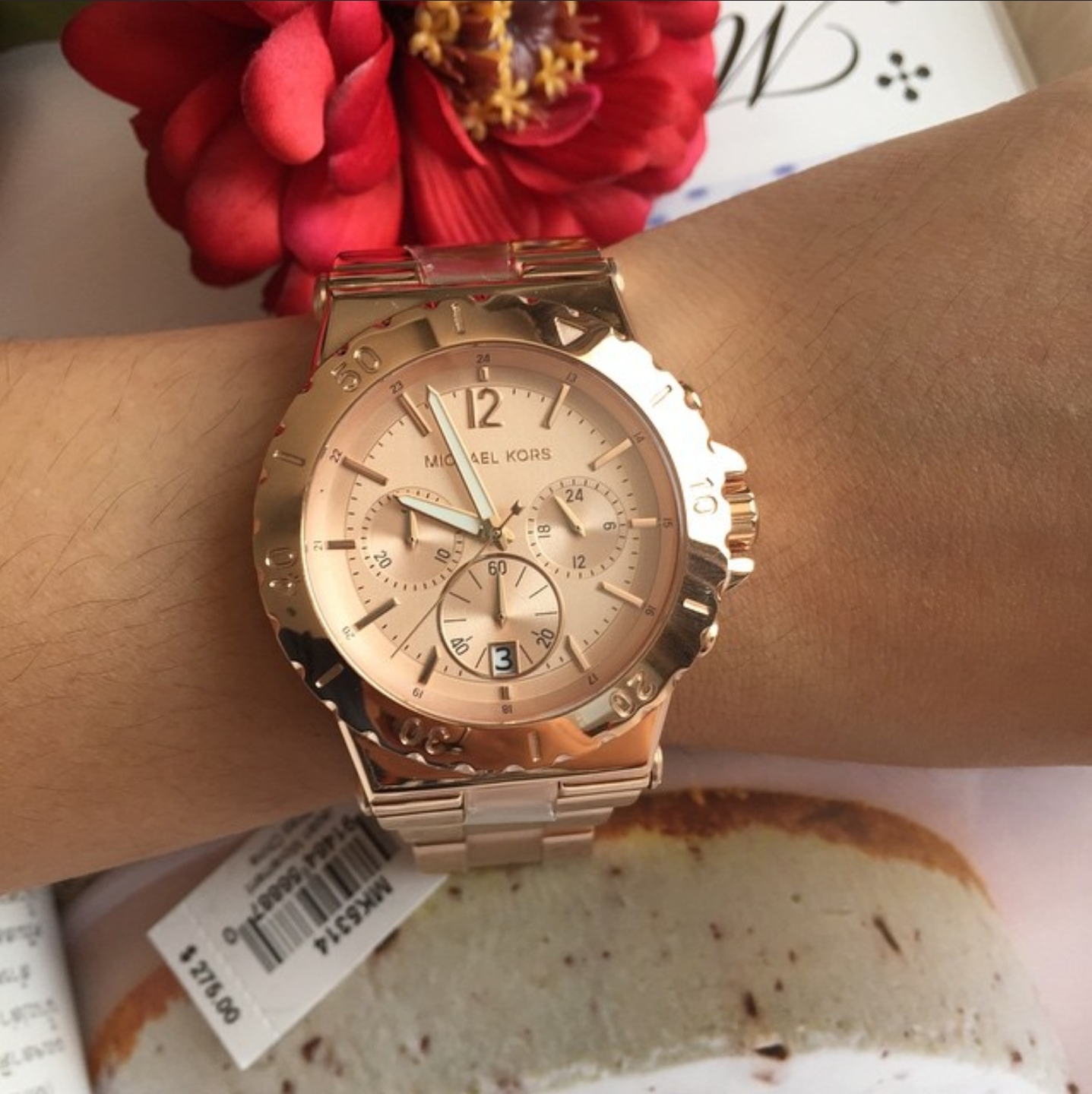 Michael Kors Rose Gold Dial Chronograph Ladies Watch MK5314 Original With 1 Year Warranty For Mechanism Lazada PH