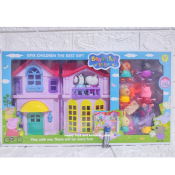 Peppa Pig House With 8 Characters Toy For Kids