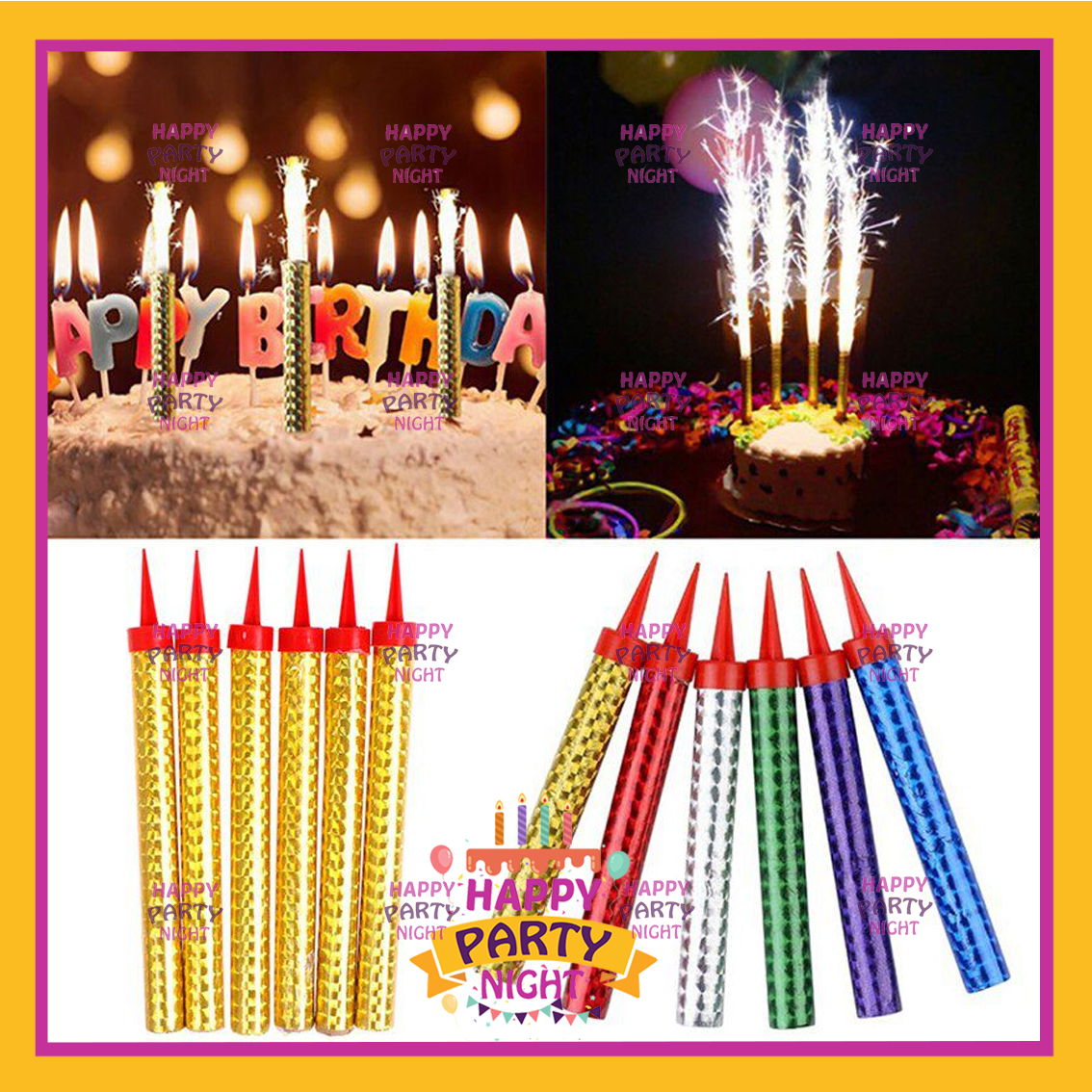 Premium Birthday Sparkler Candles (10-Pack) - TOPS Malibu