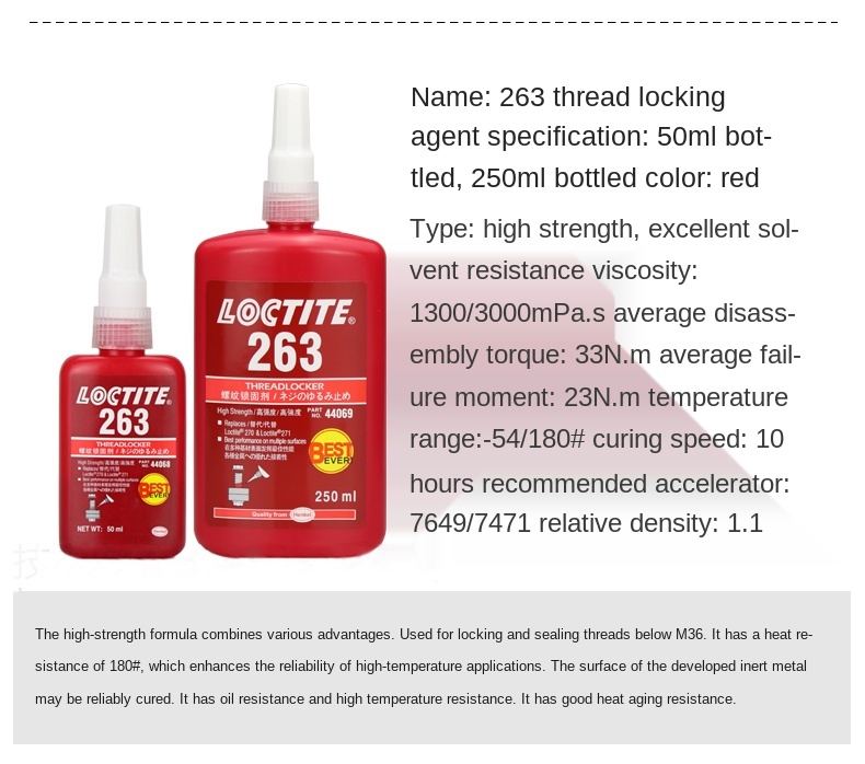 Loctite 222 242 243 262 263 270 271 272 277 290 Thread anti-loose locking  agent Anaerobic sealant 50ml 250ml Lazada PH