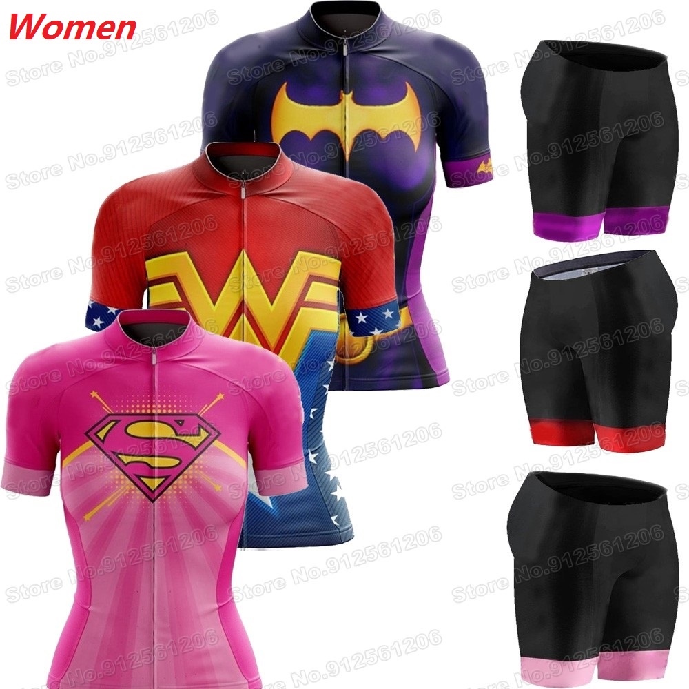 wonder woman cycling suit