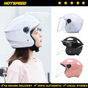 HOTSPEED Motorcycle Half Face Helmet for All Seasons with ICC