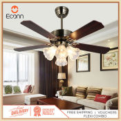 Elegant Modern Ceiling Fans with Lights for Home or Restaurant