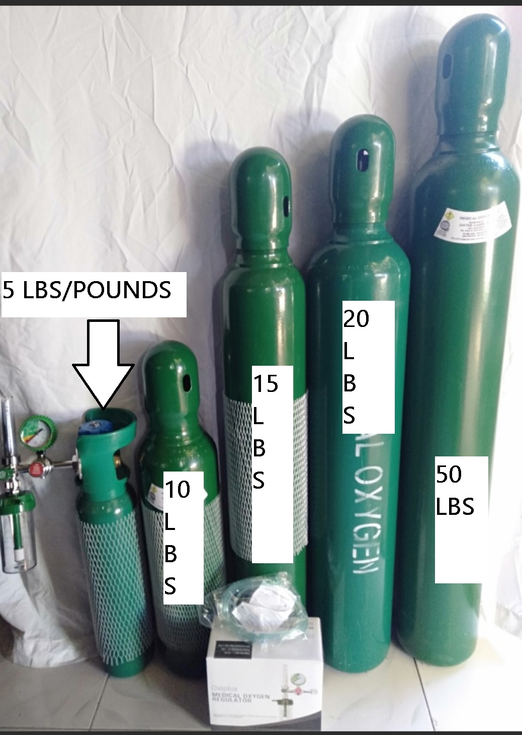 MEDICAL OXYGEN TANKS 10LBS WITH FULL CONTENT