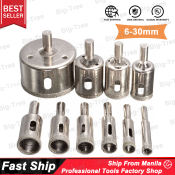 10Pcs Diamond Hole Saw Set for Tile and Glass Cutting