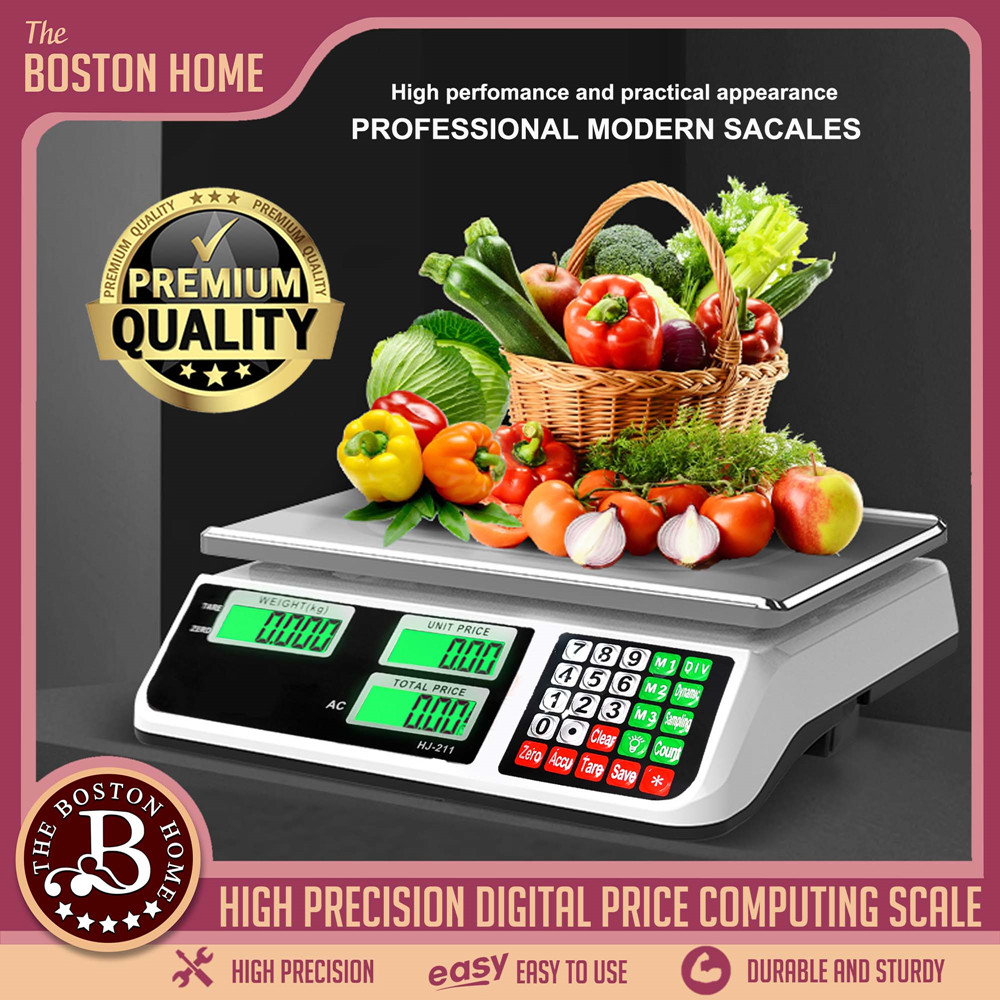 Boston Home Digital Price Calculation Scale 40kg - English