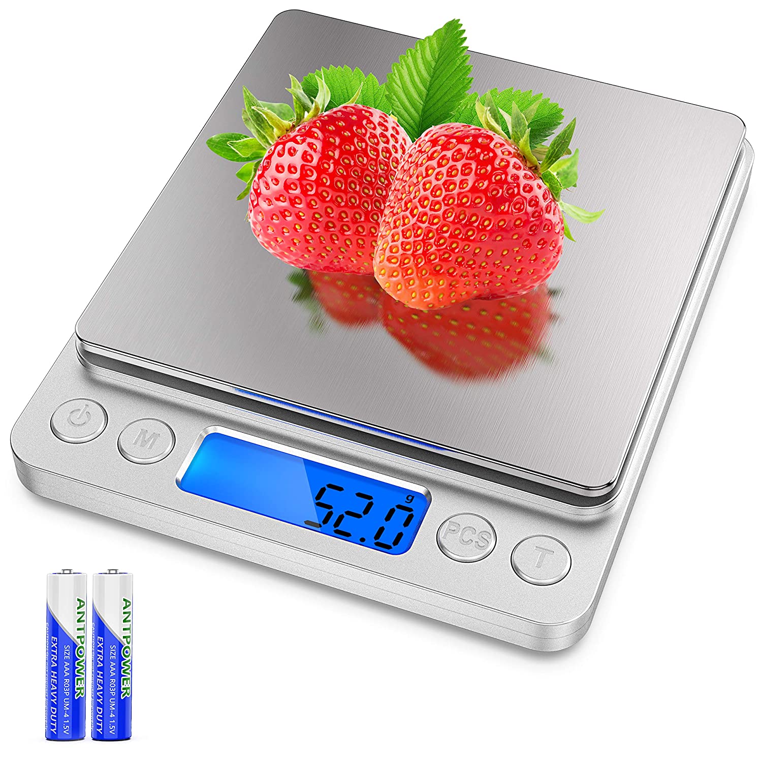Digital Food Scale Weight Grams & OZ Kitchen Scale for Cooking Baking  Stainless