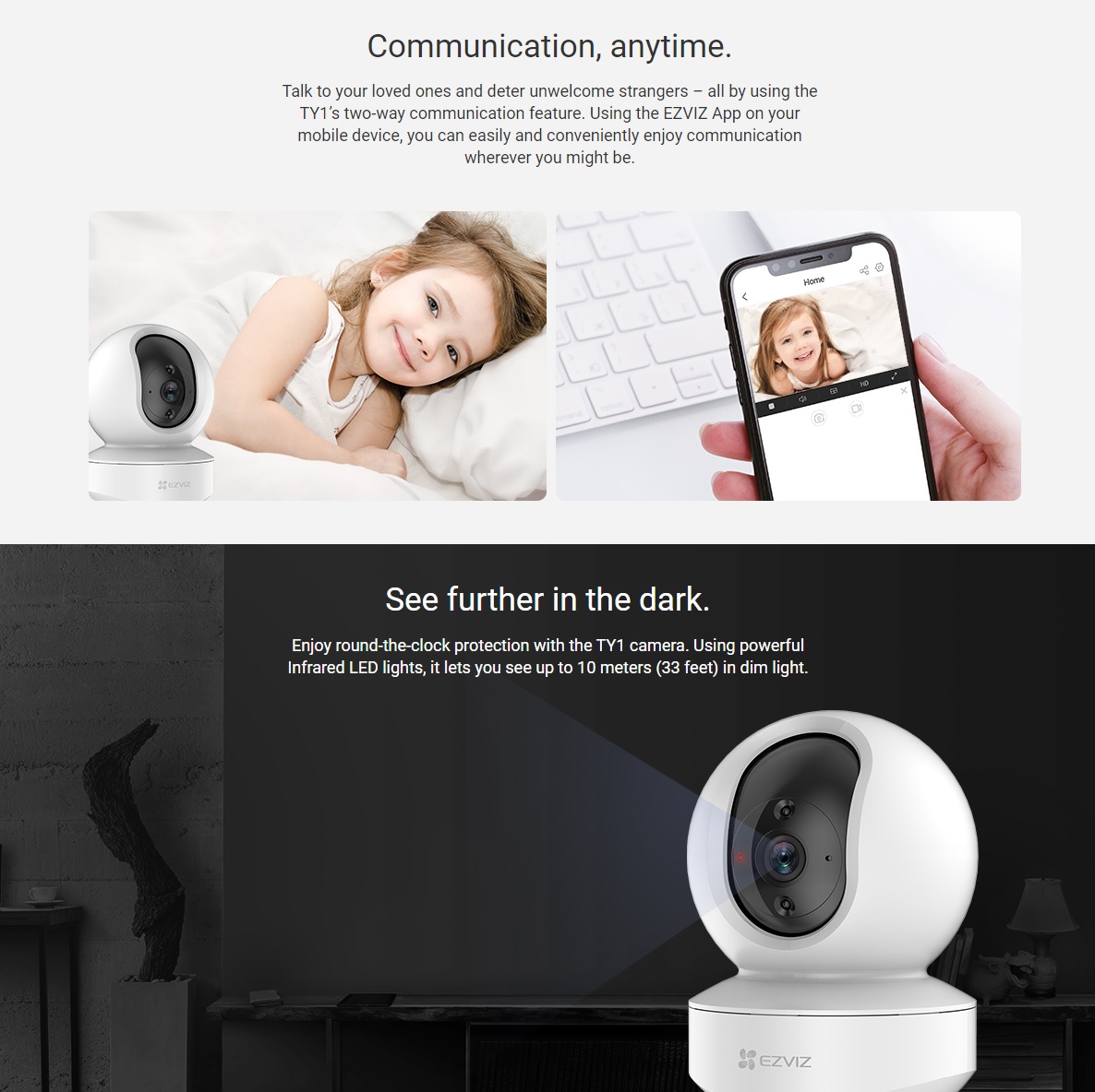EZVIZ TY1 2MP Smart Wi-Fi Pan Tilt Camera Lazada Lazada PH