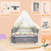 Rock 'n Play Baby Crib with Diaper Changer & Toys