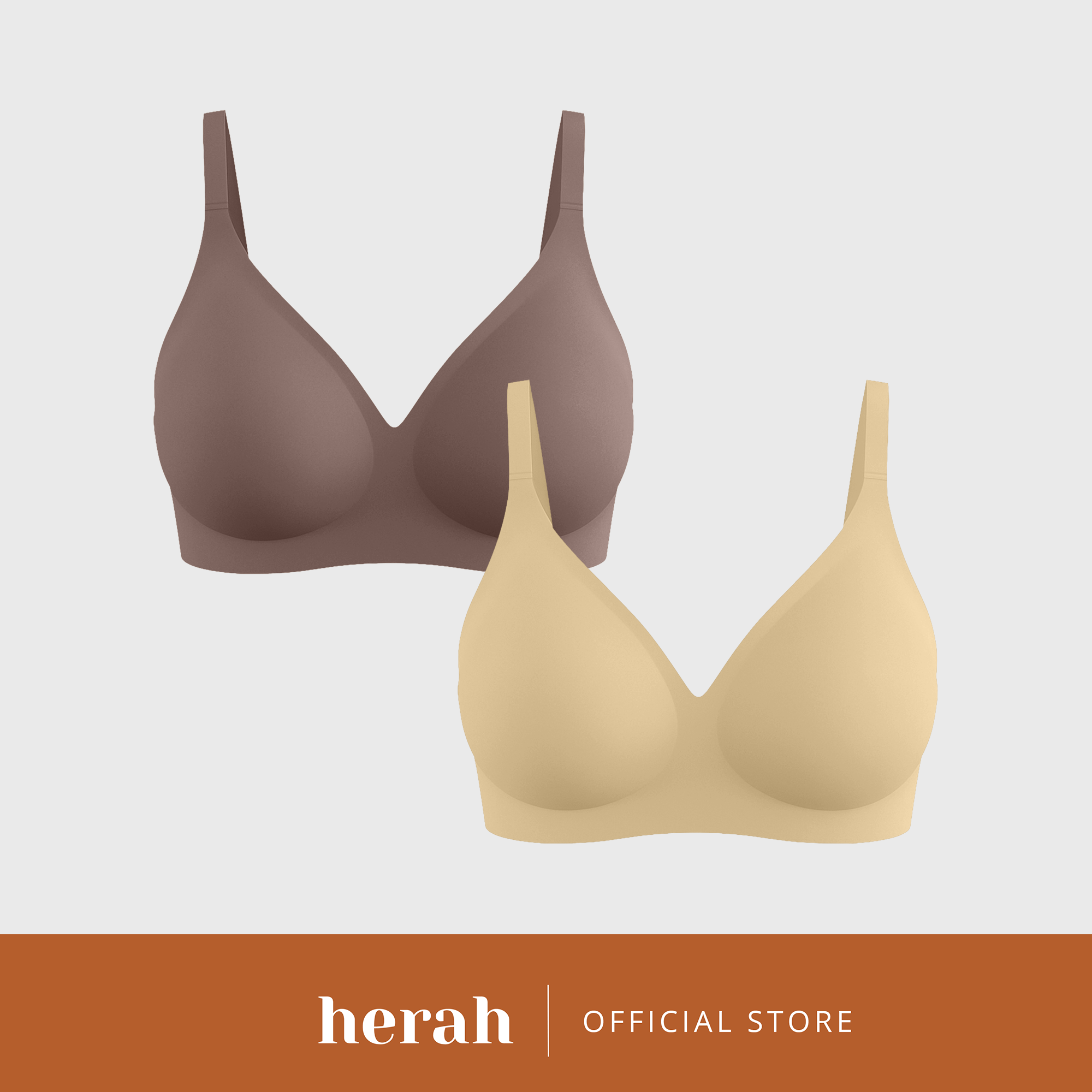 Herah Seamless Buckle Bra 2pcs, Wireless, with Hook, Buttery Soft, Plus Size Women - Image 3